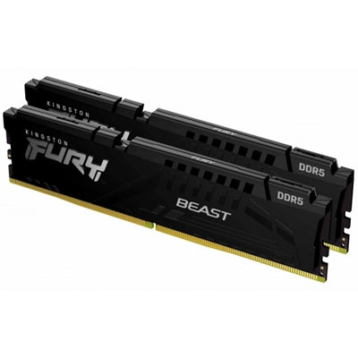 Kingston FURY Beast (KF560C36BBE2-32) 32GB System Memory, 6000MT/s, DDR5, CL36, DIMM, Black Kingston FURY Beast (KF560C36BBE2-32) 32GB System Memory, 6000MT/s, DDR5, CL36, DIMM, Black